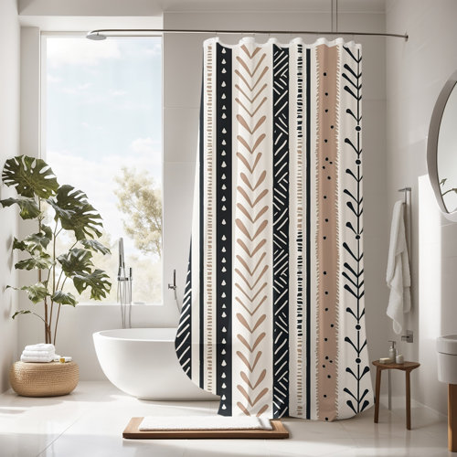 Bless international Striped Shower Curtain Wayfair